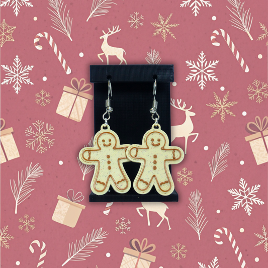 Pendientes 3D "Galleta de jengibre"