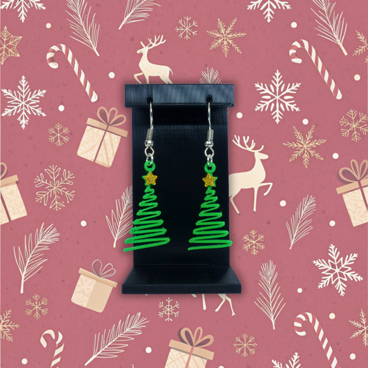 Pendientes 3D "Elegant tree christmas"