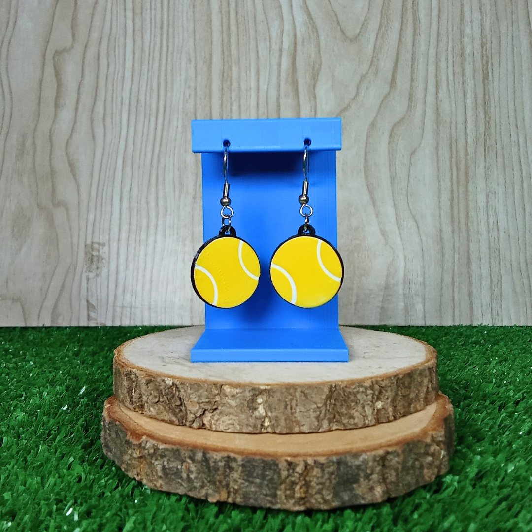 Pendientes 3D "Pelota tenis o pádel"