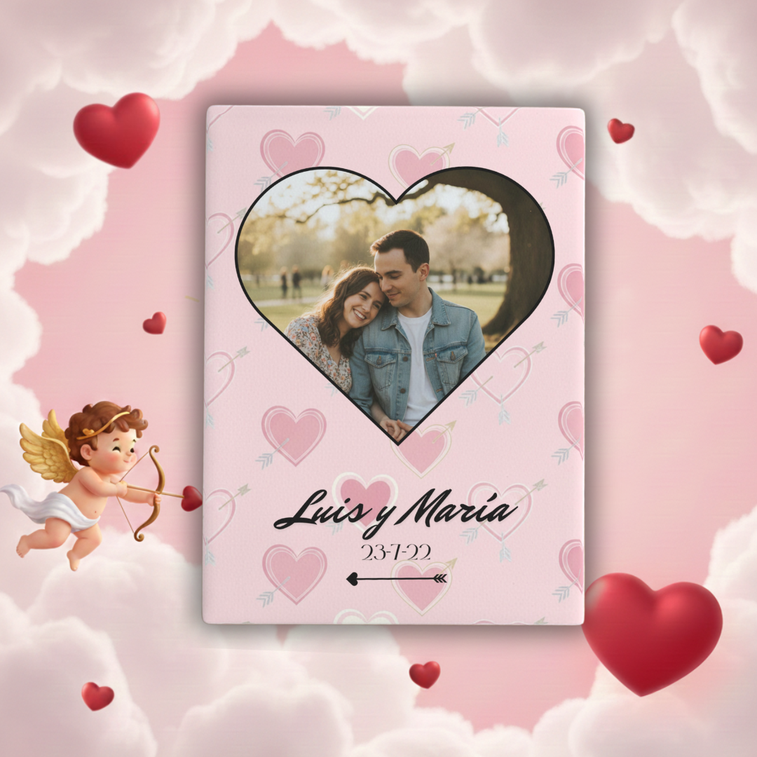 Azulejo personalizado con foto, nombre y fecha