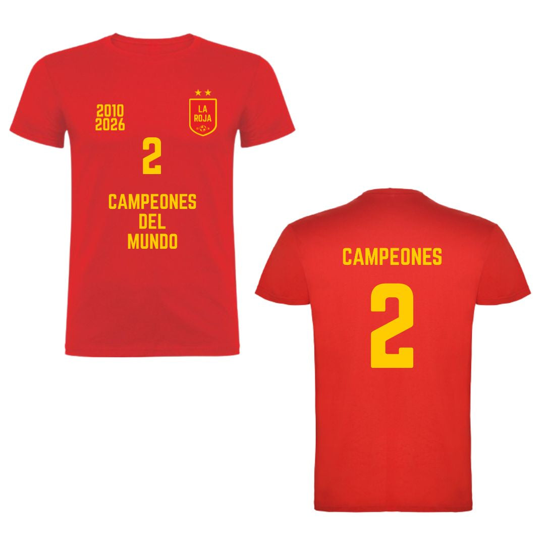 Camiseta de España Campeones del mundo 2026 ⭐️⭐️