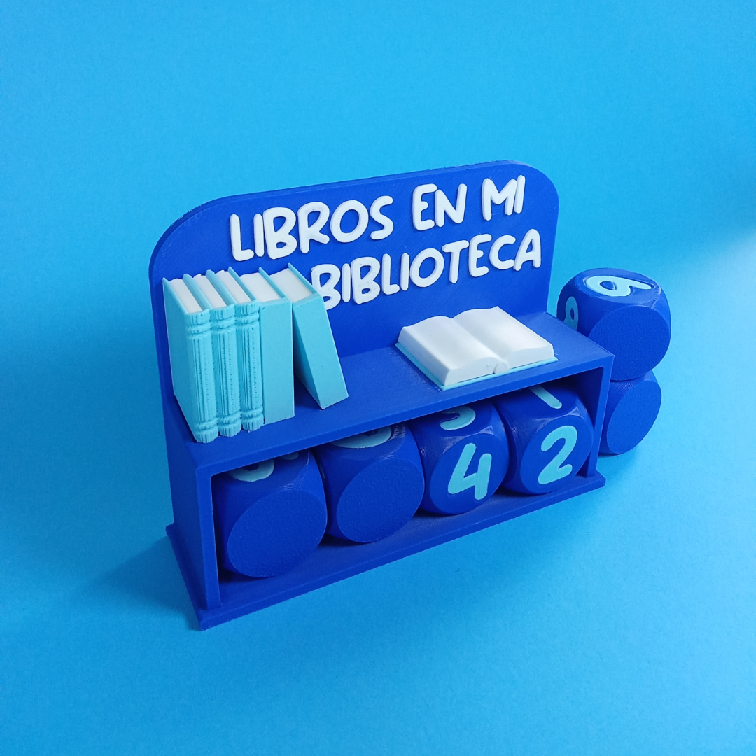 Contador de Libros en Mi Biblioteca – Adorno en Impresión 3D para Lectores
