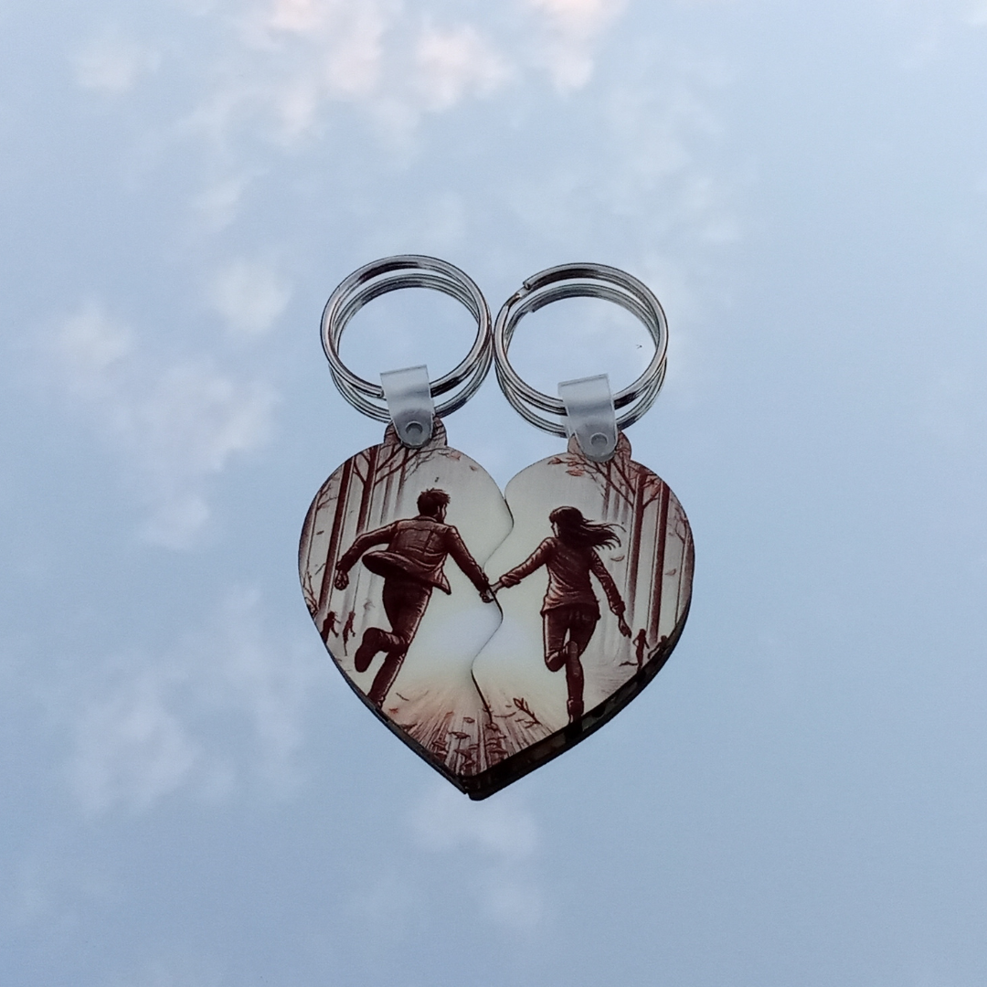 Llavero Corazón partido personalizable