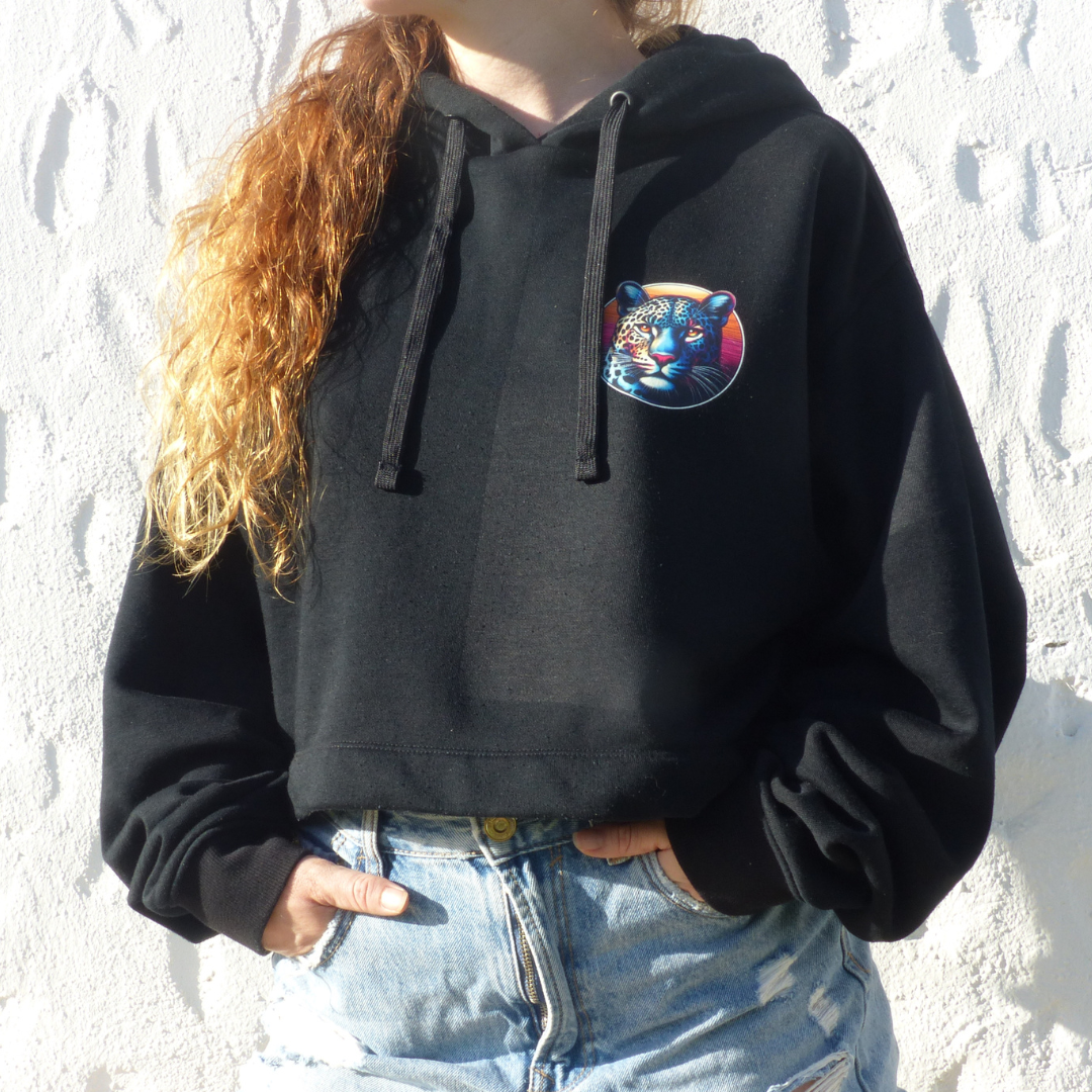 Sudadera Capucha Corta "Panther sunset"