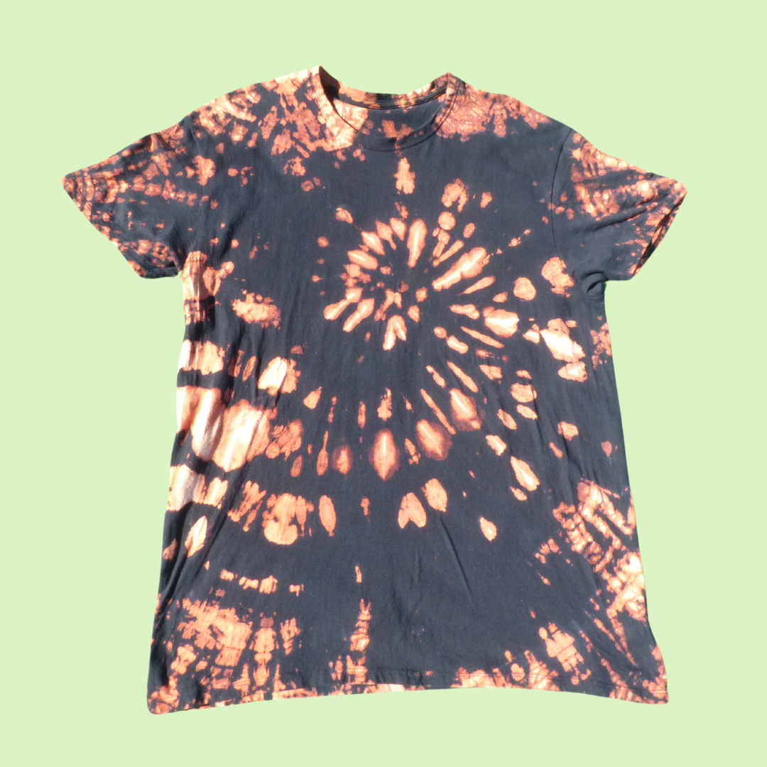 Camiseta Tie-Dye negro-naranja