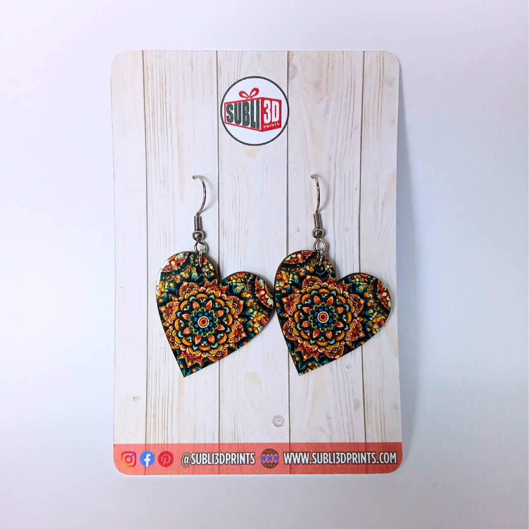 Pendientes "Mandala Heart"