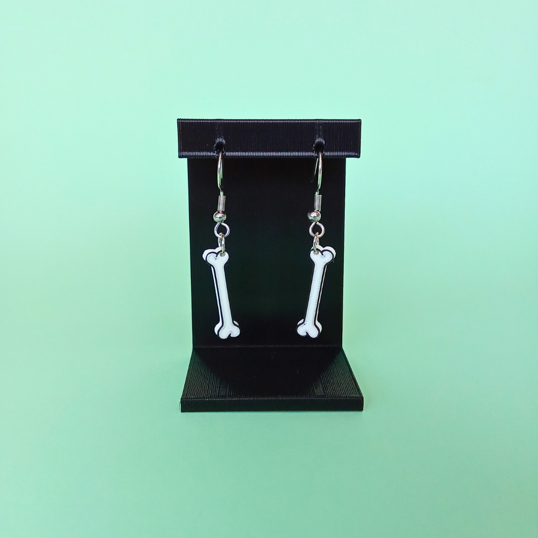 Pendientes 3D "Huesito"