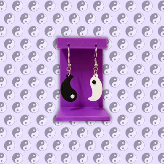 Pendientes 3D "Yin yang"