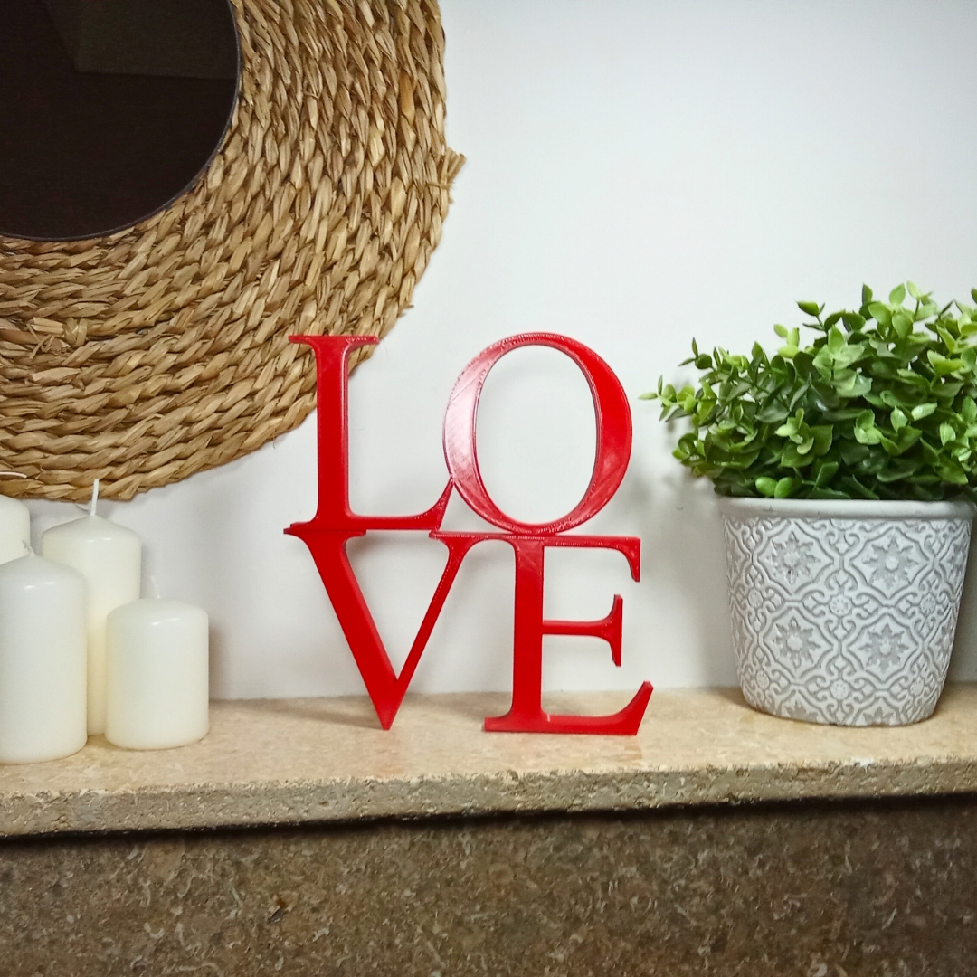 Letra decorativa "Love" 2 posiciones