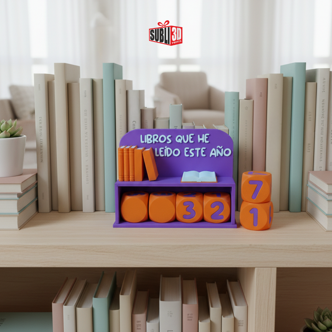 Contador de Libros Leídos Este Año – Impresión 3D Decorativa para Amantes de la Lectura