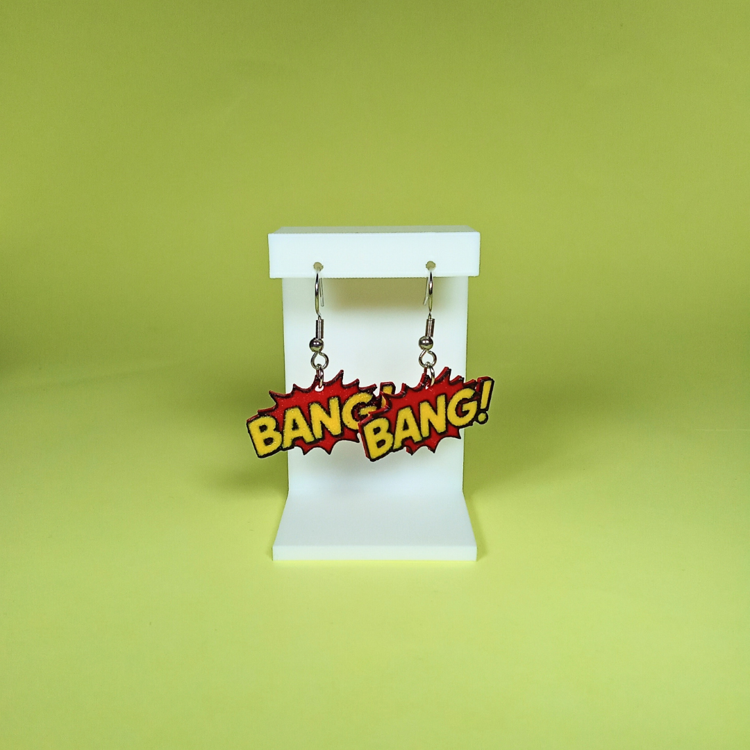 Pendientes 3D "Cómics"