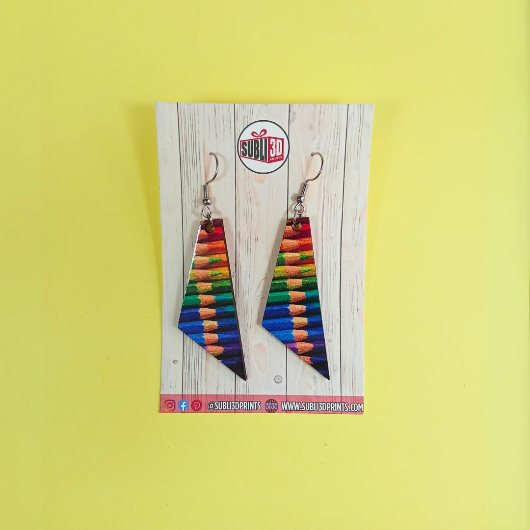 Pendientes "Lápices de colores"