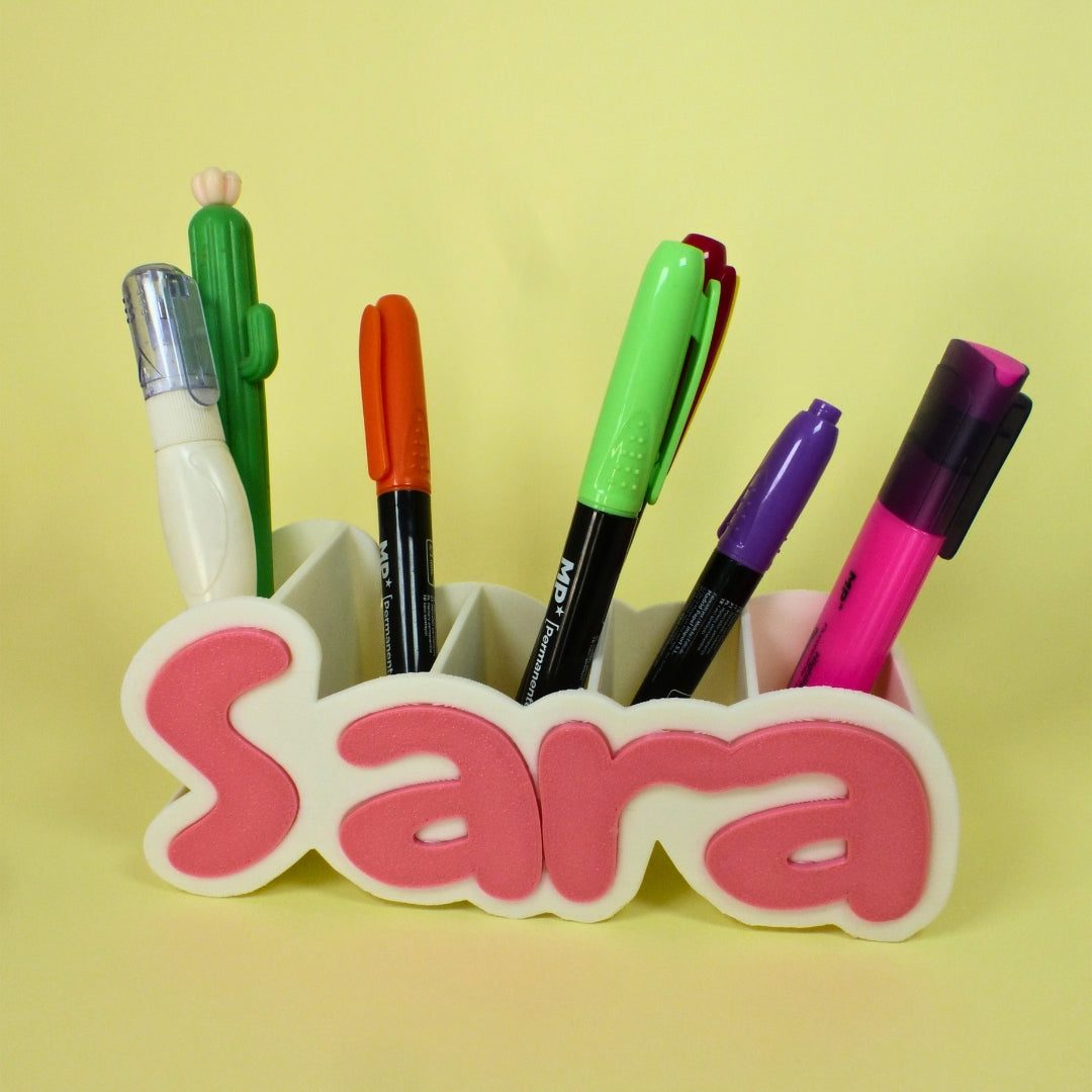 Portalápices 3D Personalizado con Nombre