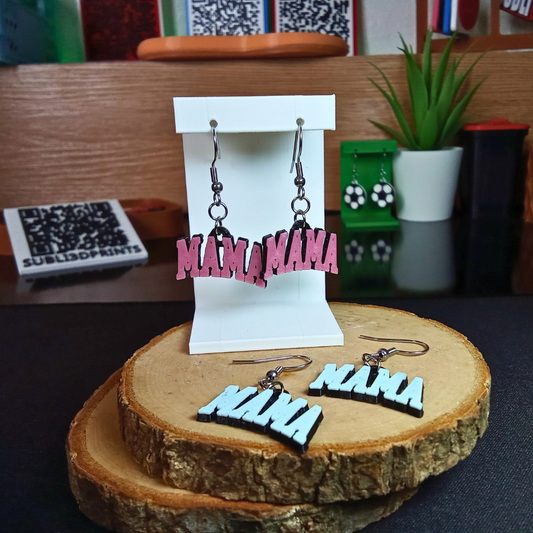 Pendientes 3D "Mama"