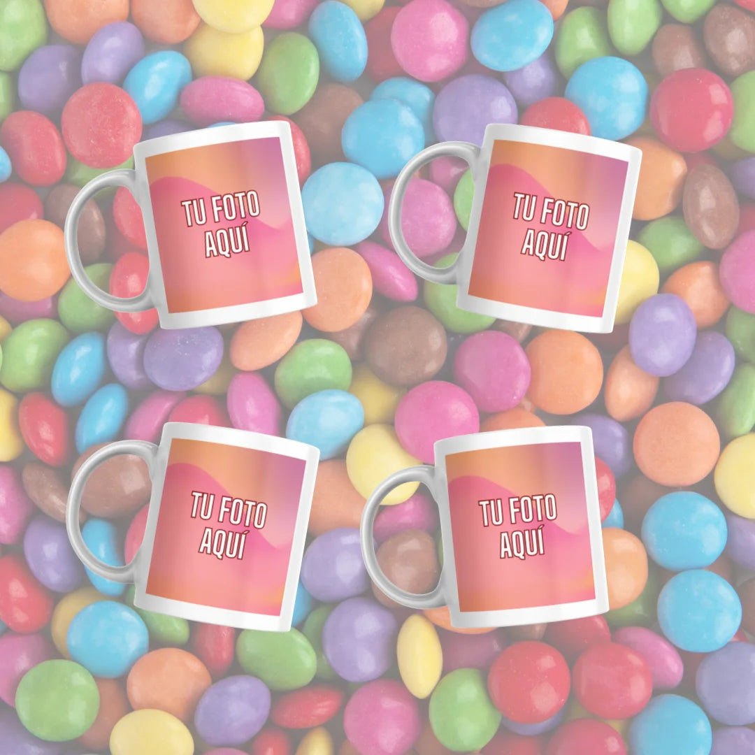 Juego 4 tazas Personalizadas con Foto o Logo - Product Image