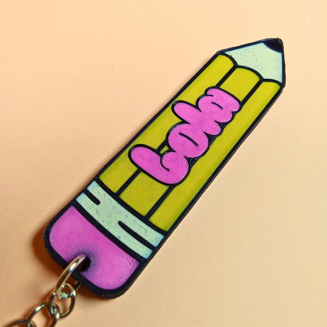 Llavero personalizado "Lápiz Escolar" - Product Image