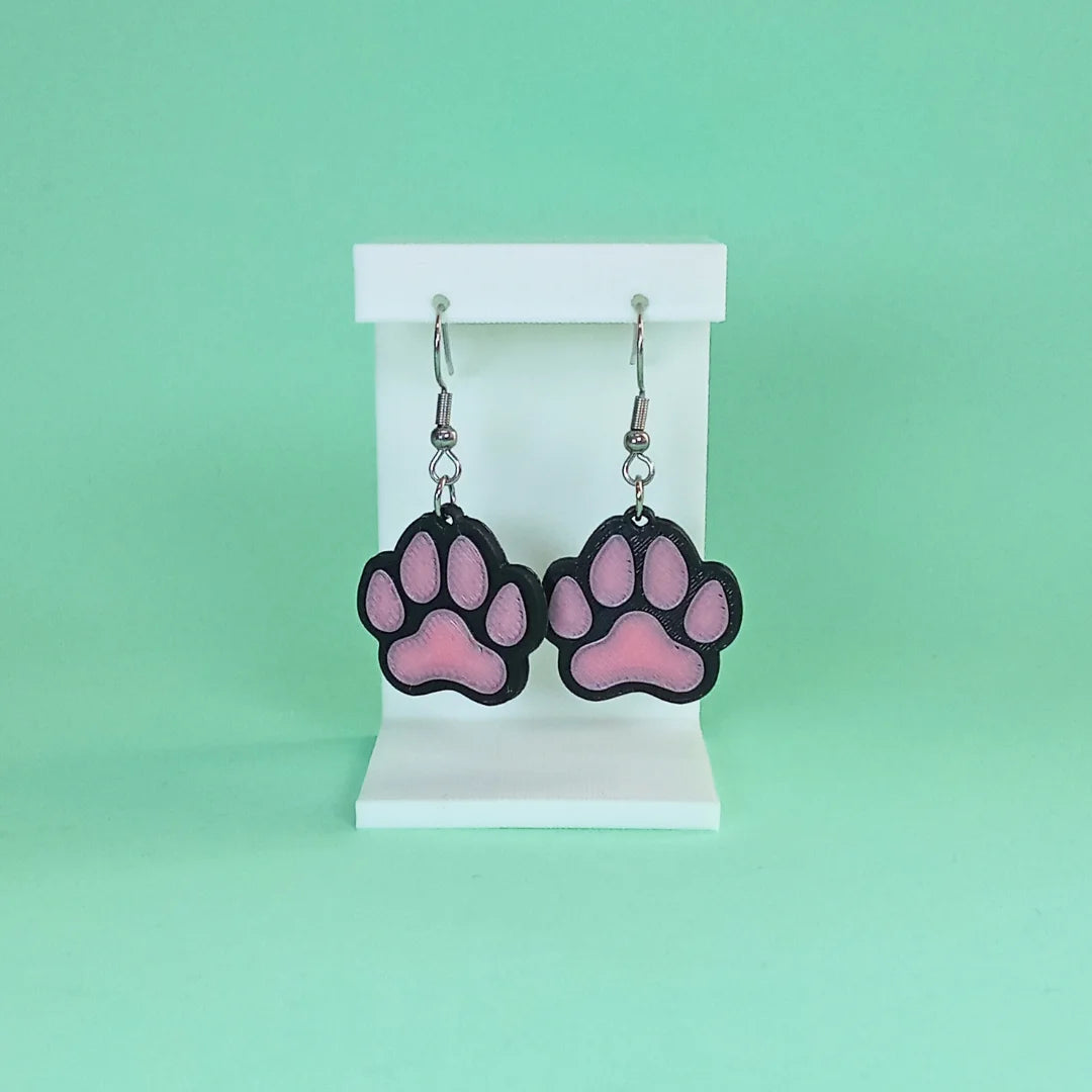 Pendientes 3D "Huella de mascota" - Product Image