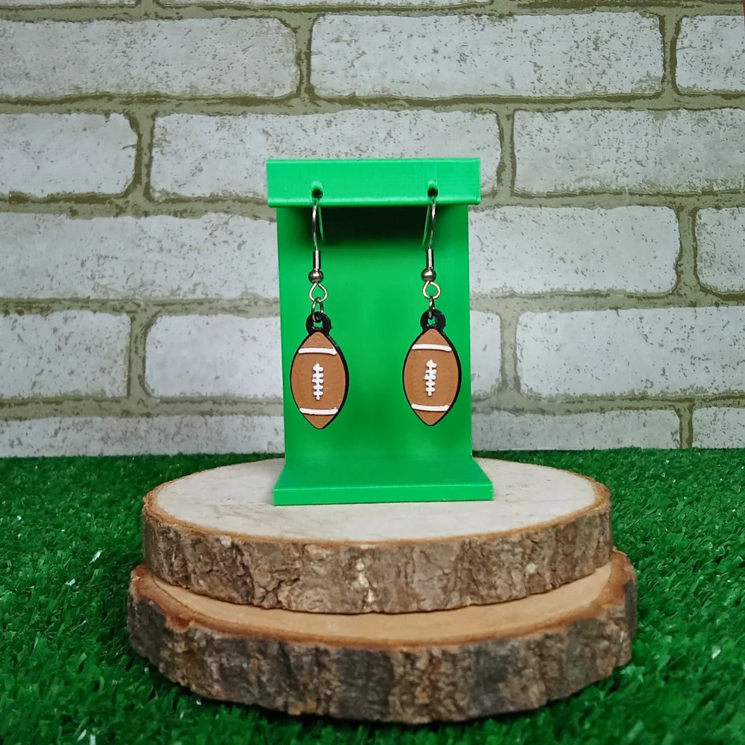 Pendientes 3D "Pelota Rugby o Fútbol americano" - Product Image