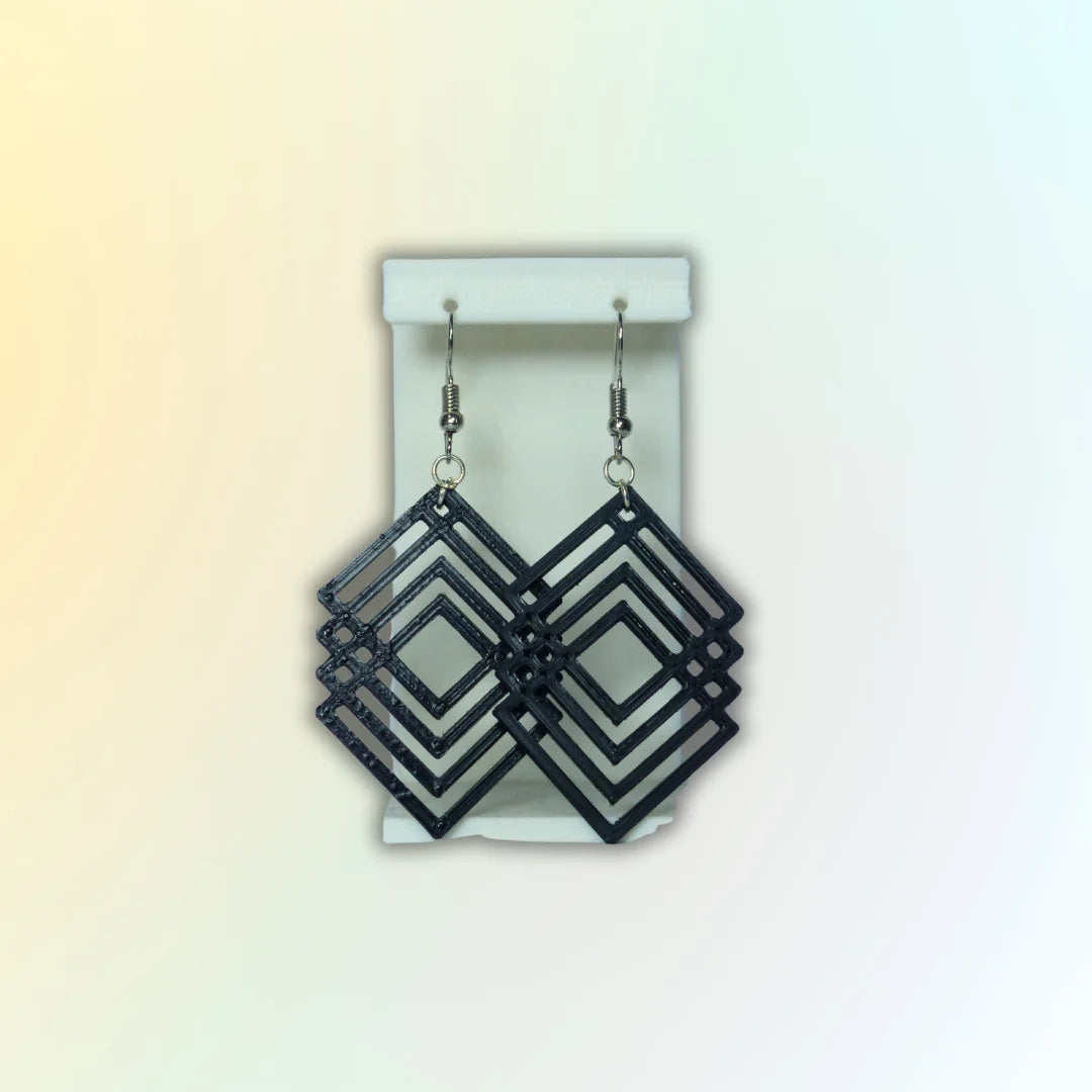 Pendientes 3D "Square harmony" - Product Image