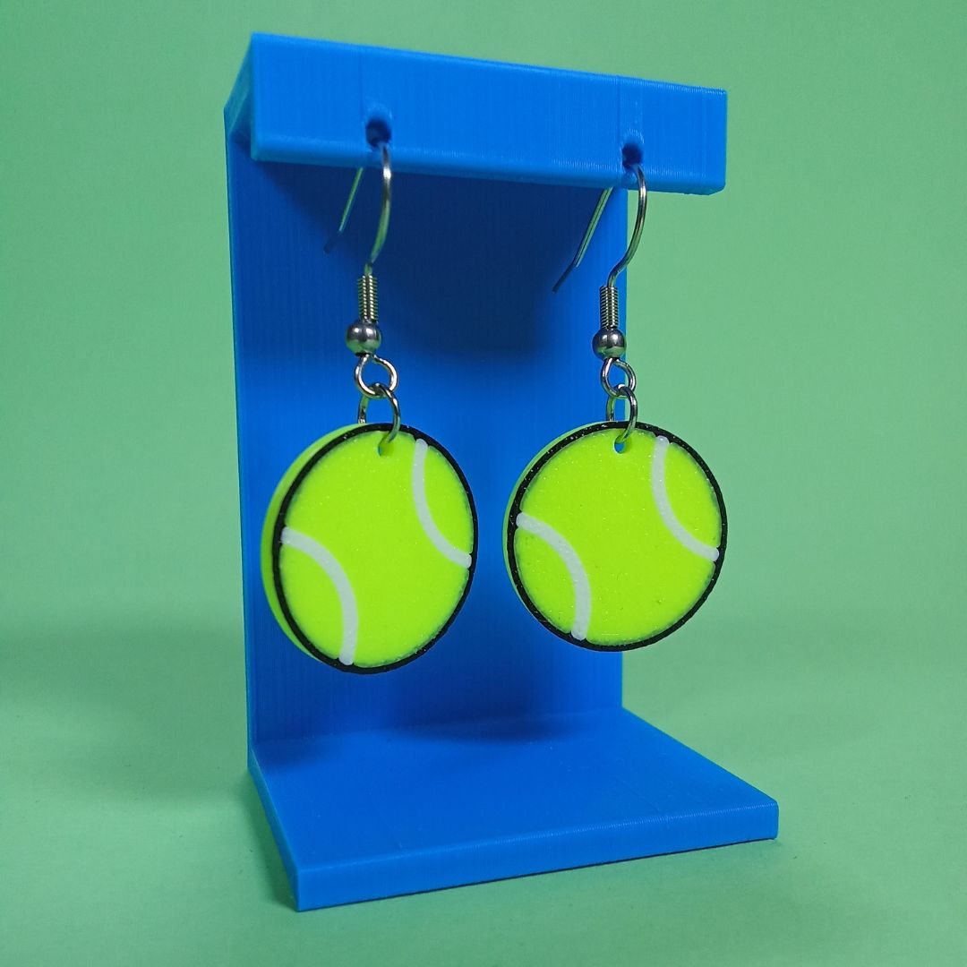 Pendientes 3D "Pelota tenis o pádel"