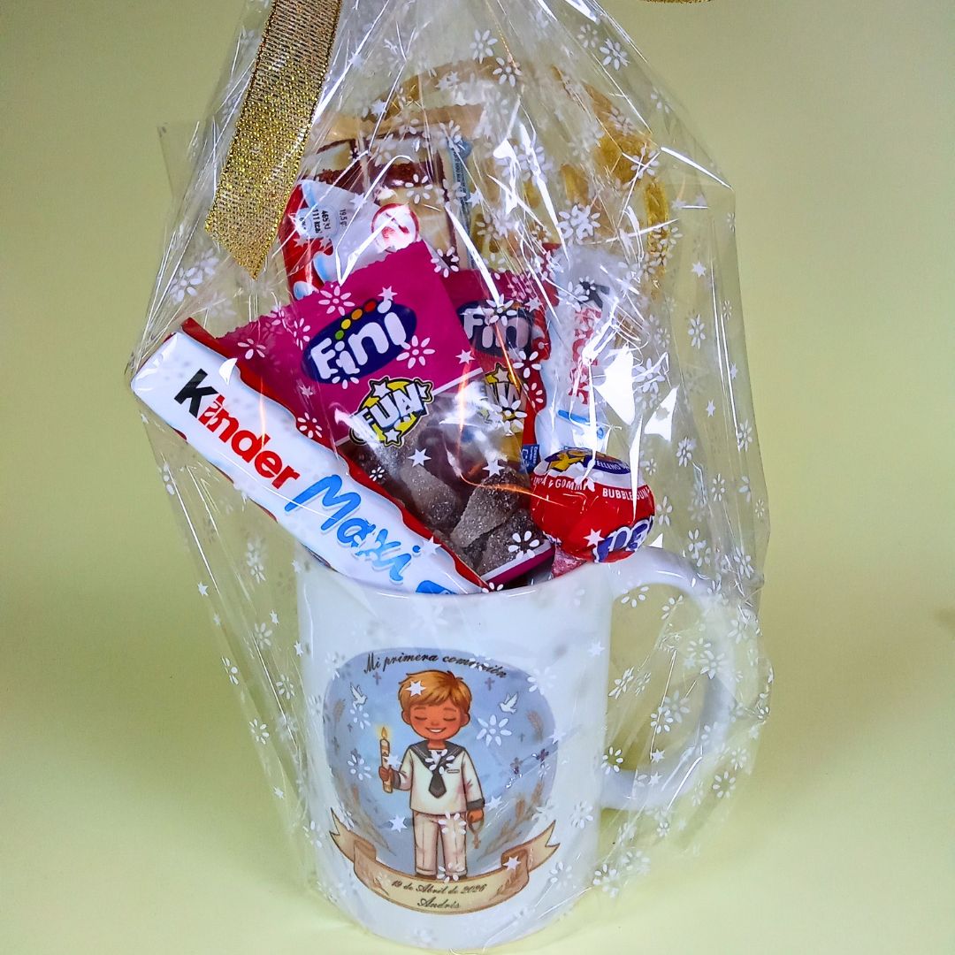 Taza comunión con chuches