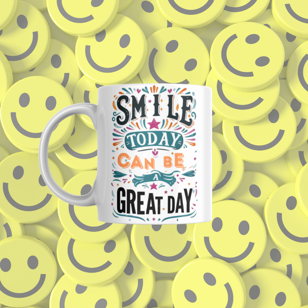 Taza "Smile, today can be a great day"