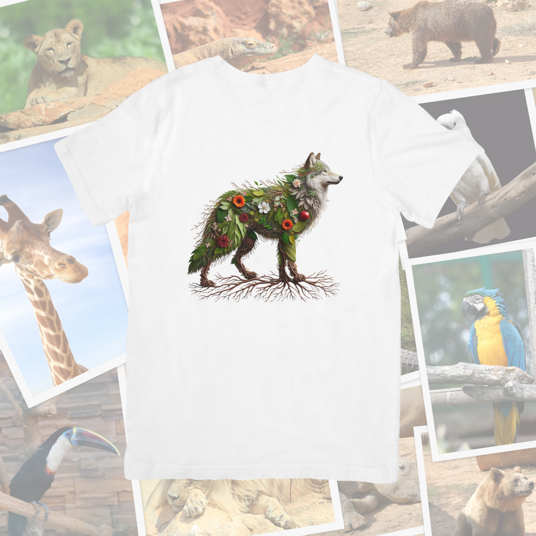 Camiseta "Lobo entero naturaleza"