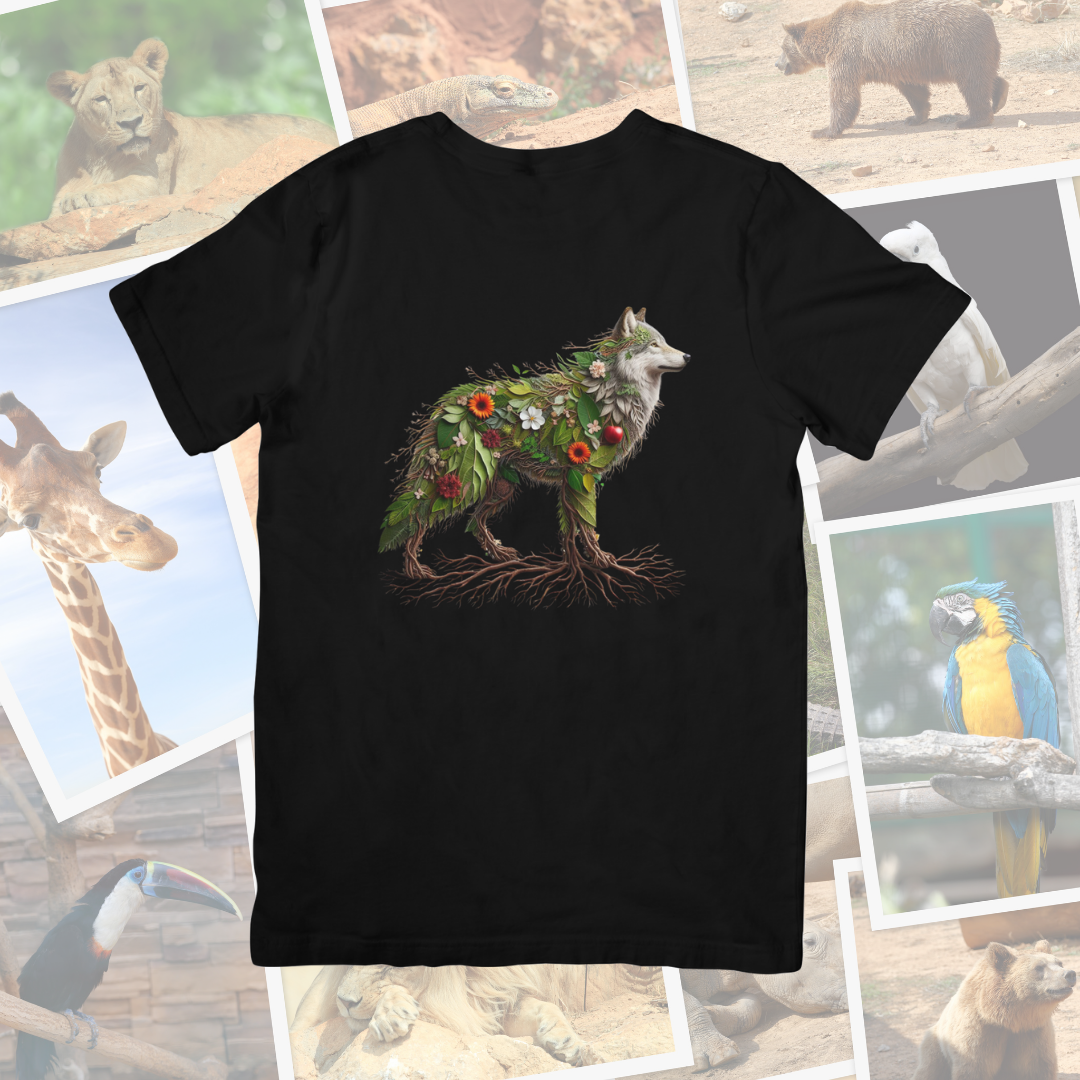 Camiseta "Lobo entero naturaleza"