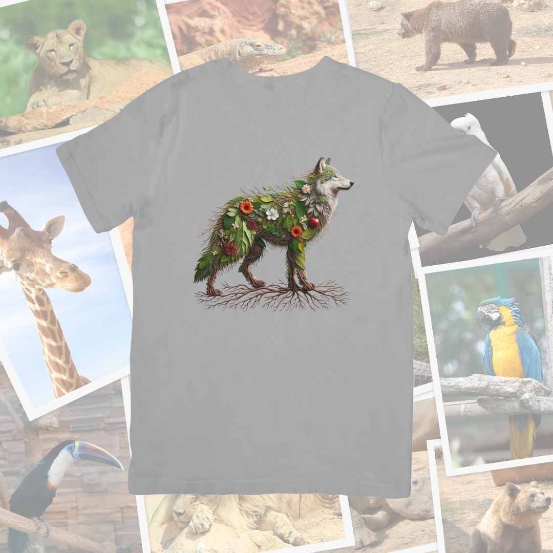 Camiseta "Lobo entero naturaleza"