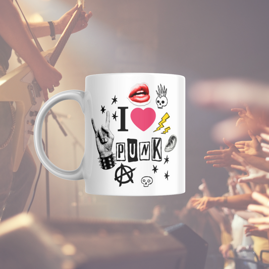 Taza "I love punk"