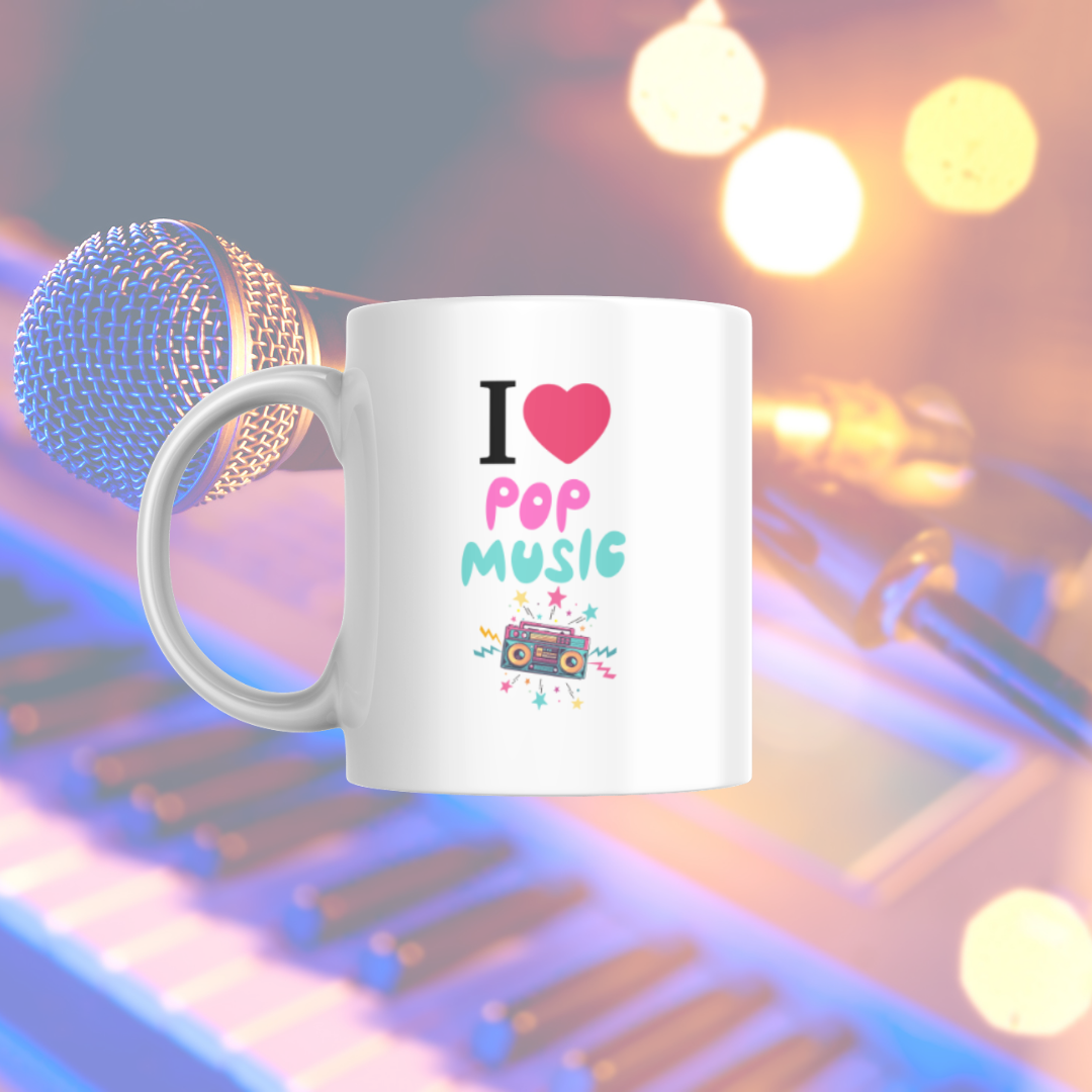 Taza "I love pop music"