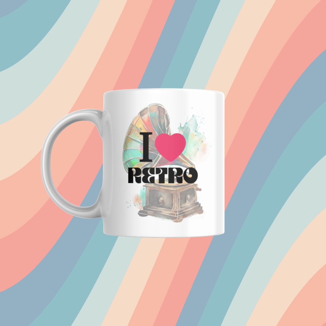 Taza "I love retro"