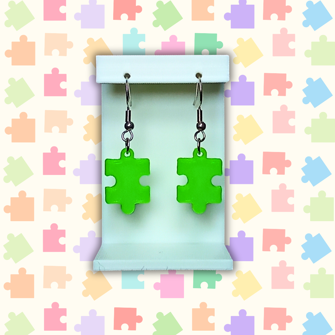 Pendientes "Pieza de puzzle" varios colores