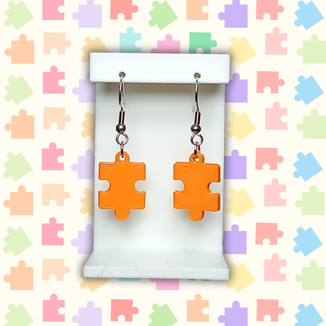 Pendientes "Pieza de puzzle" varios colores