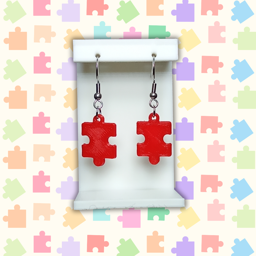 Pendientes "Pieza de puzzle" varios colores