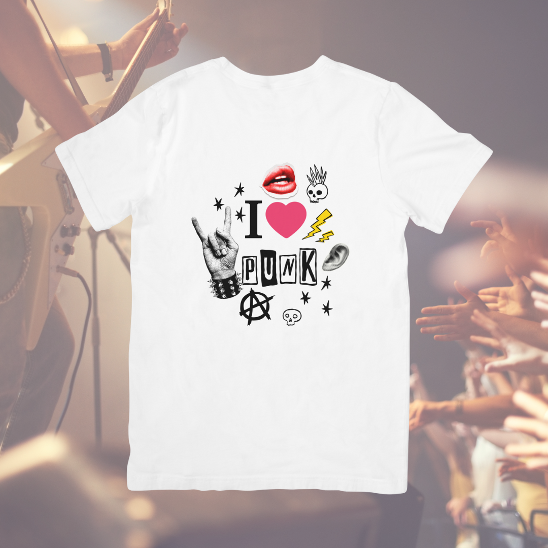 Camiseta "I love punk"