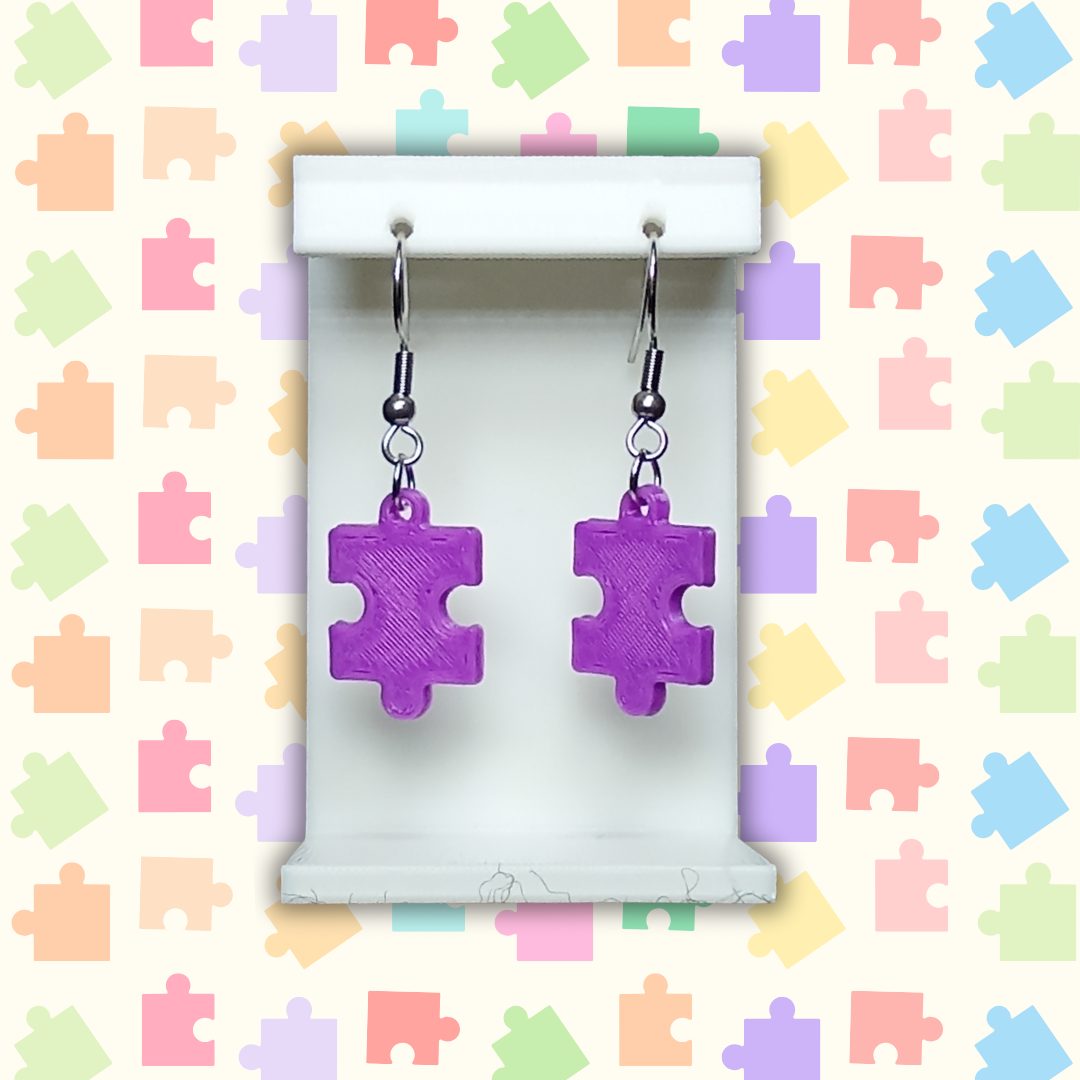 Pendientes "Pieza de puzzle" varios colores