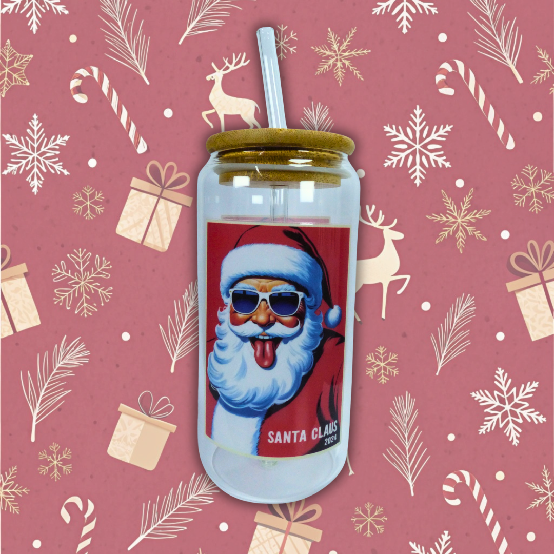 Vaso de cristal "Santa claus 2024"