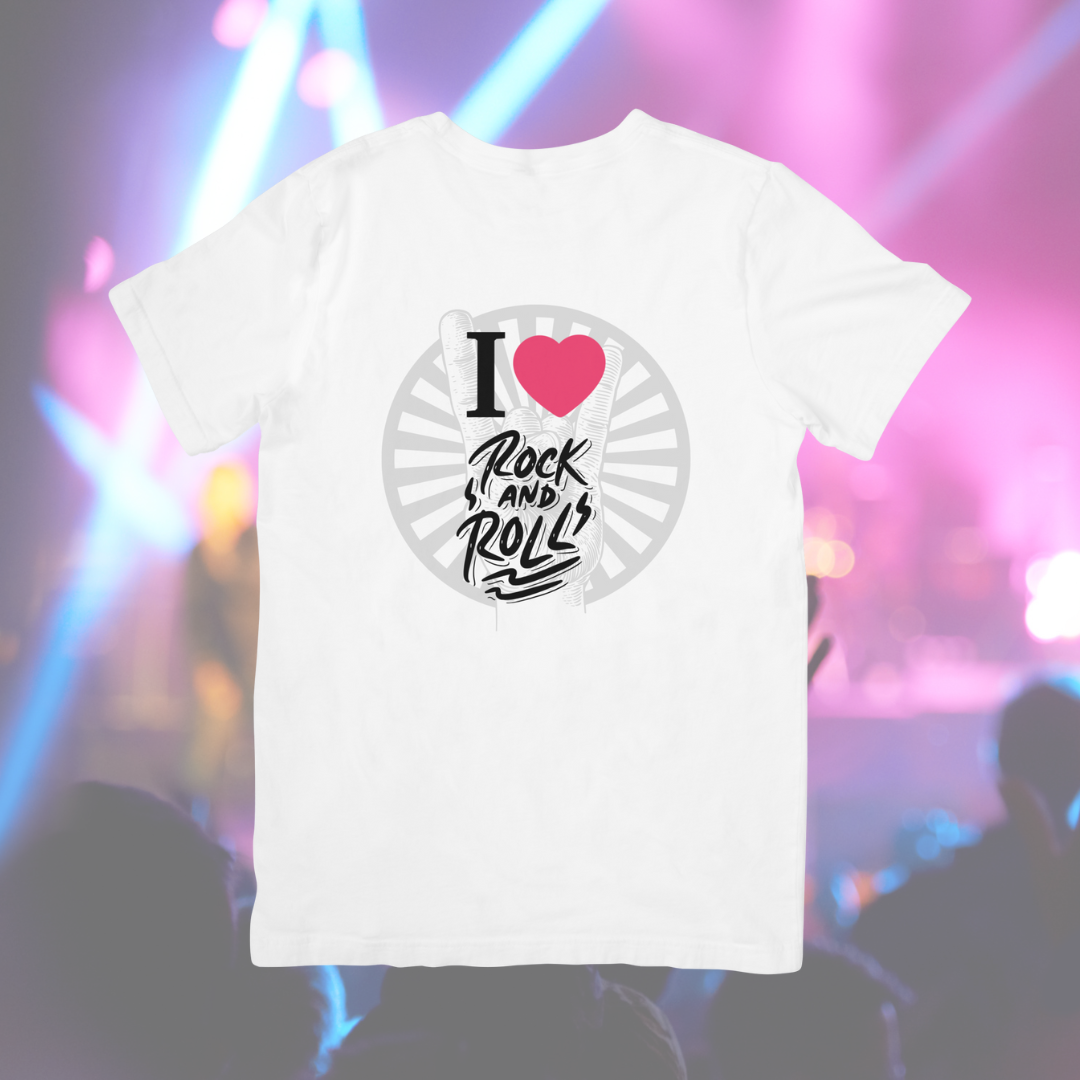 Camiseta "I love rock and roll"