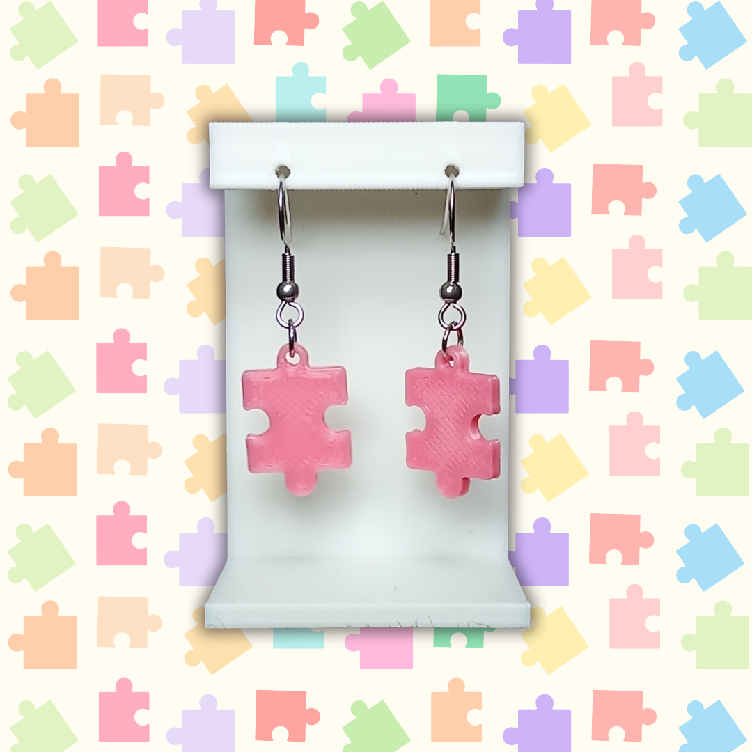 Pendientes "Pieza de puzzle" varios colores