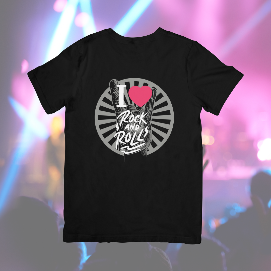 Camiseta "I love rock and roll"