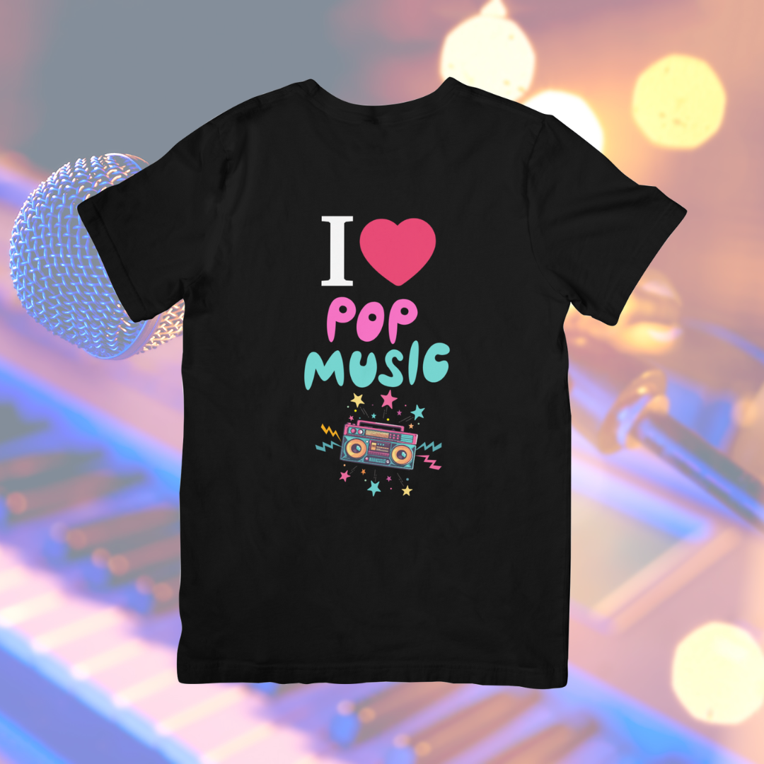 Camiseta "I love pop music"