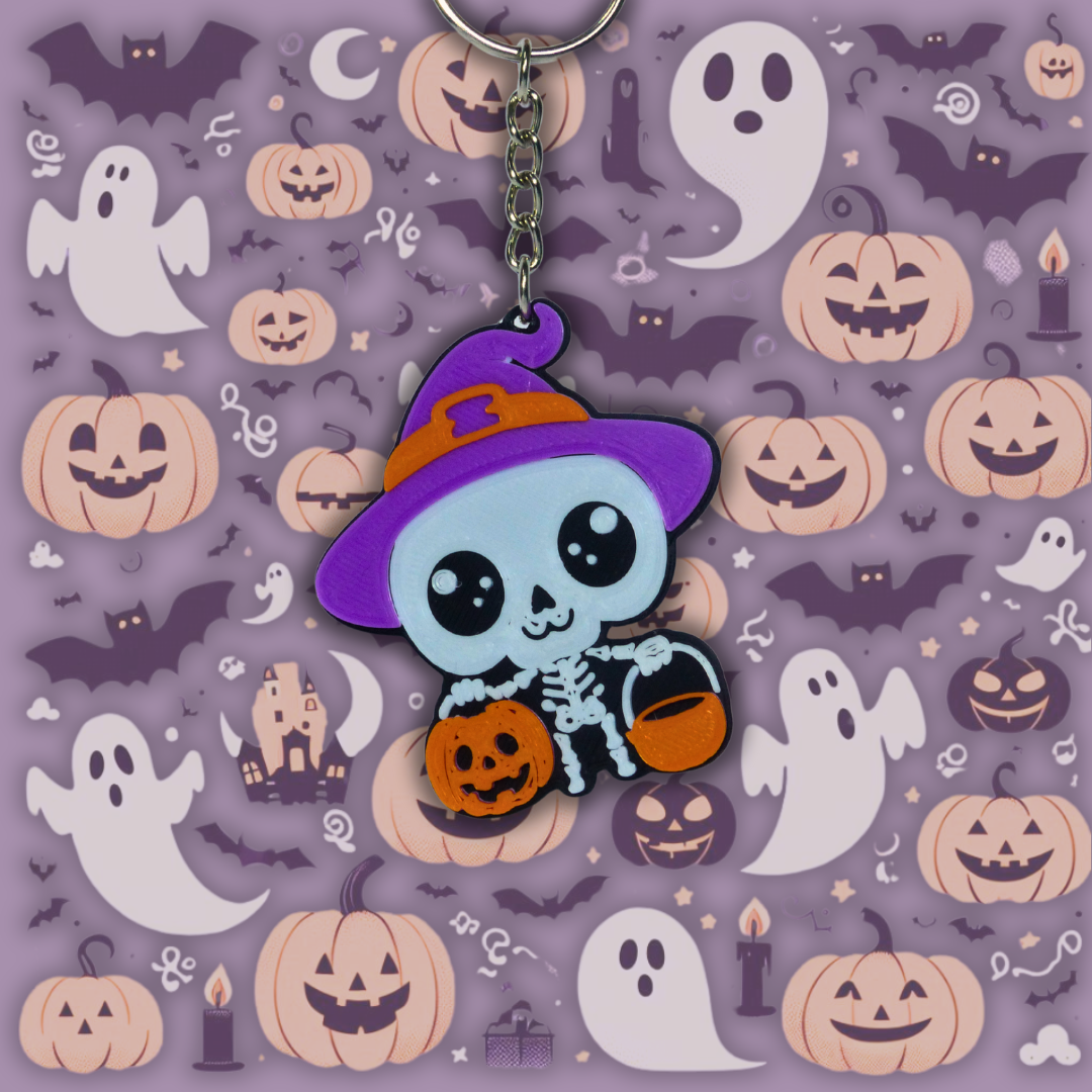 Llavero 3D "Skeletonween"