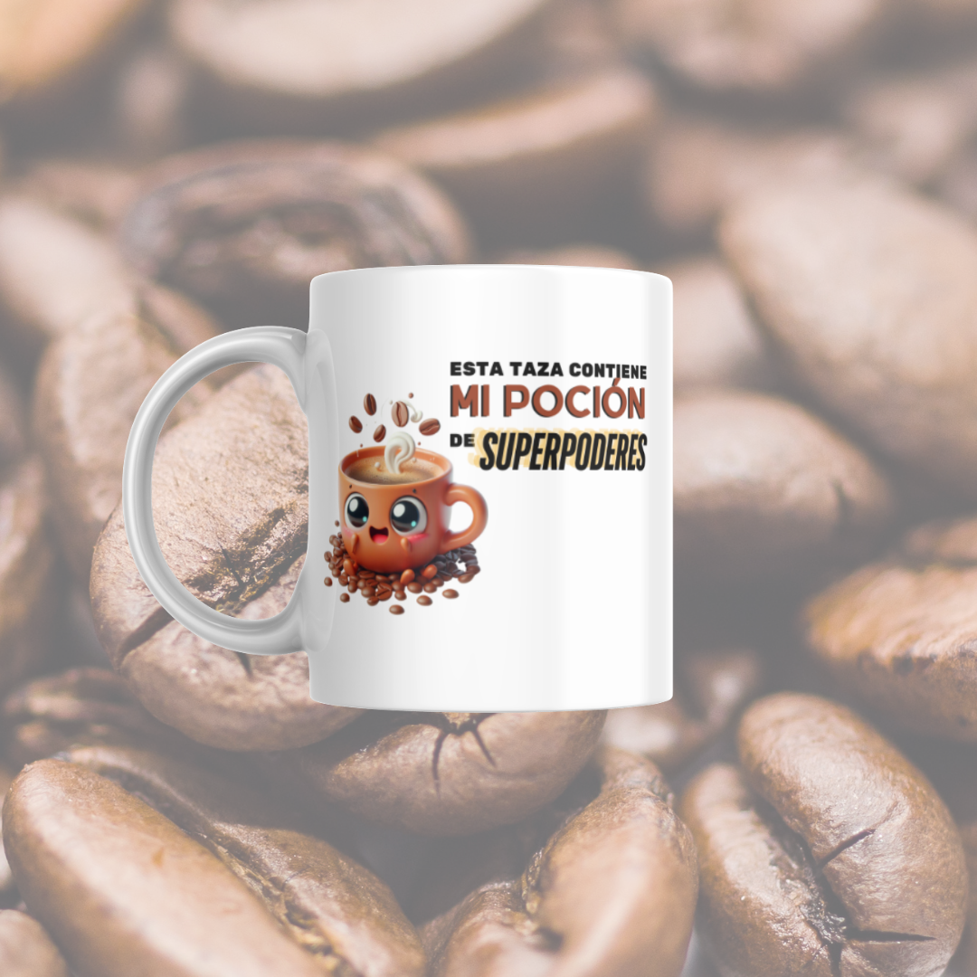 Taza "Esta taza contiene mi poción de superpoderes"