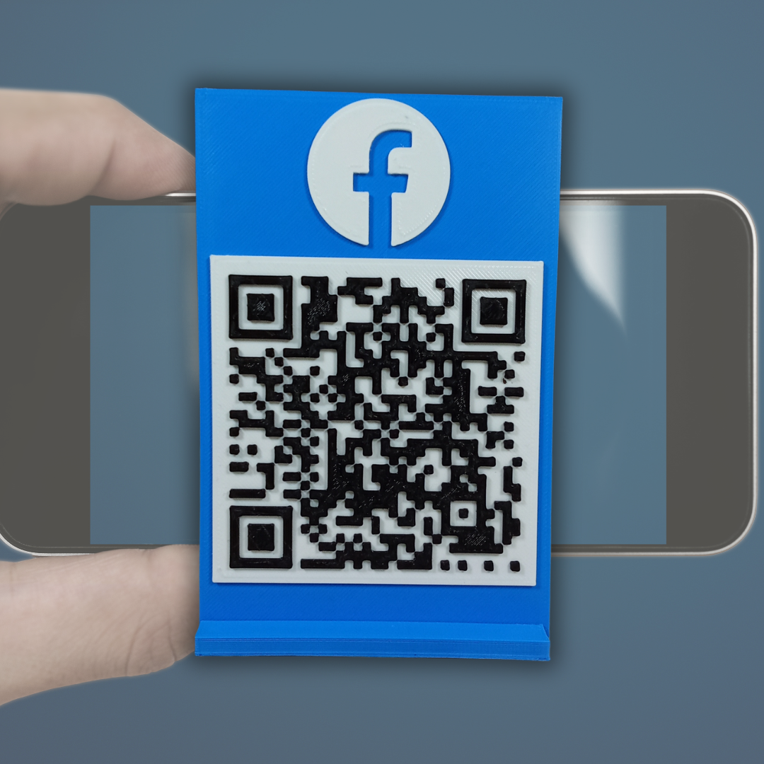 Placa expositor con código QR personalizable