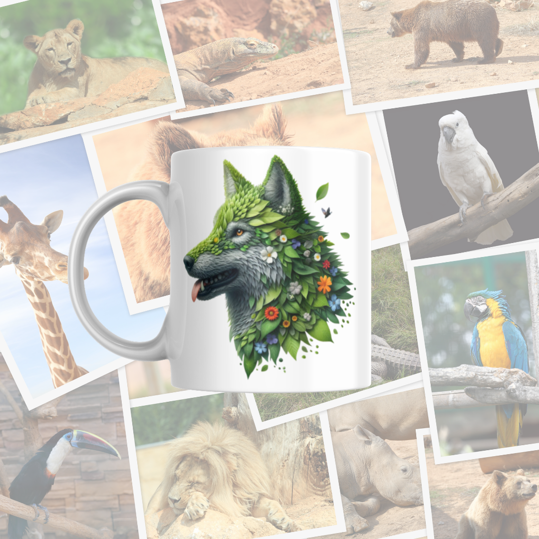 Taza "Lobo naturaleza"