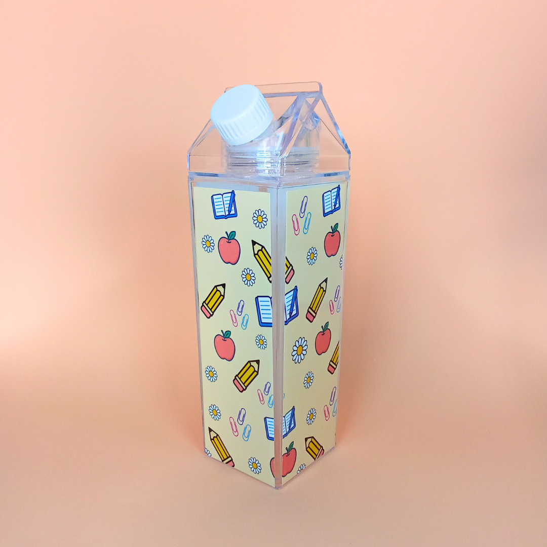 Botella cartón de leche "Back to School"