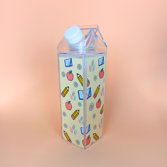 Botella cartón de leche "Back to School"