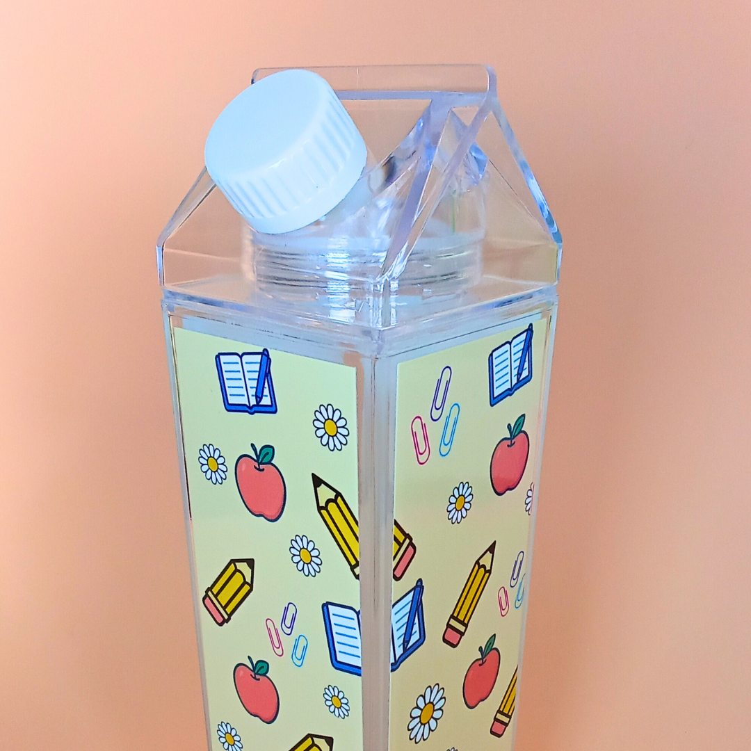 Botella cartón de leche "Back to School"