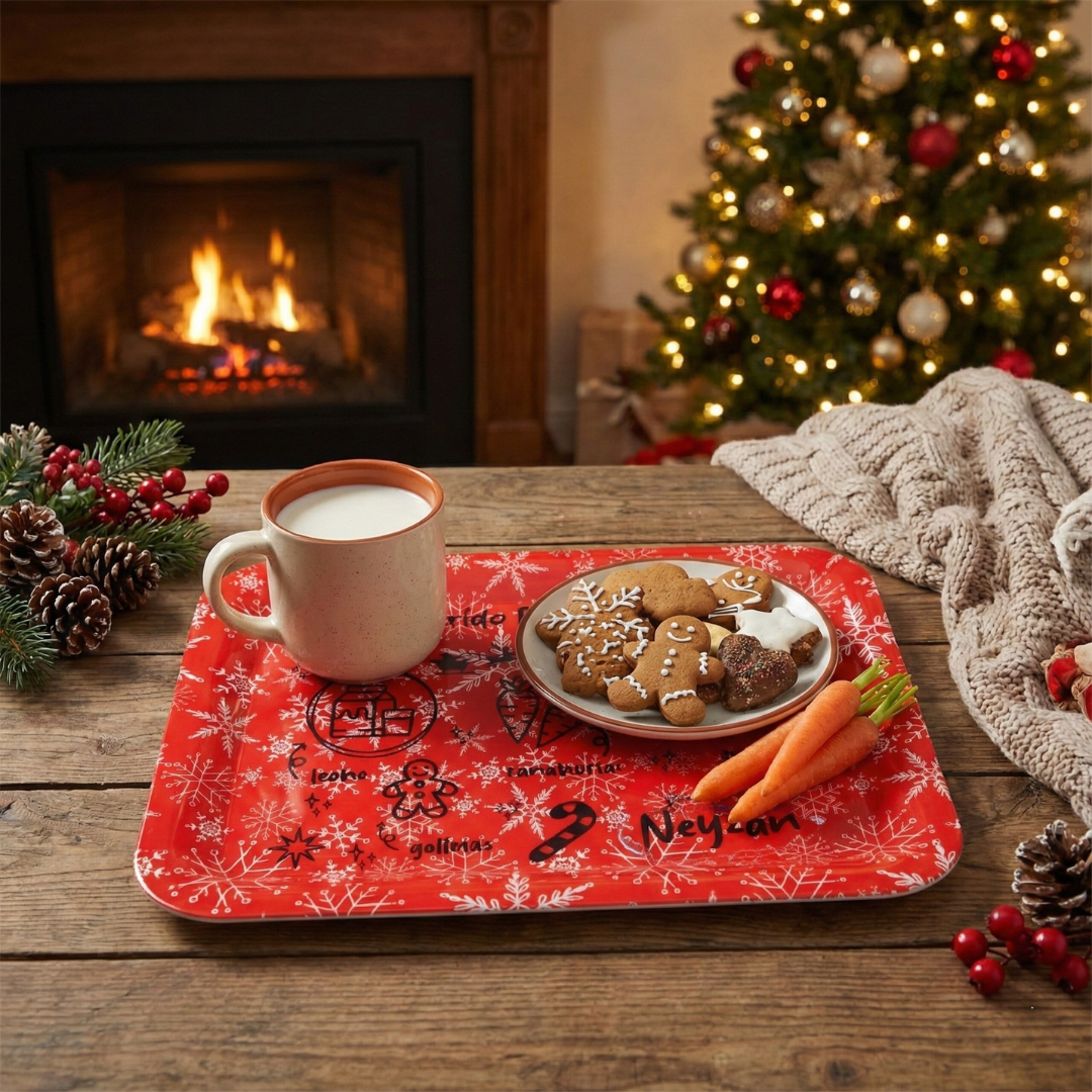 Bandeja Papá noel personalizada con nombre